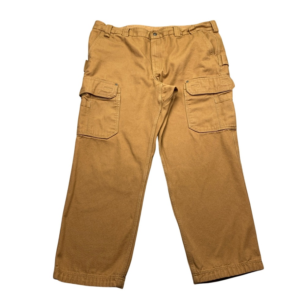 Duluth Trading Co Fire Hose Cargo Pants Mens Sz 46 Brown Relaxed Fit Cotton